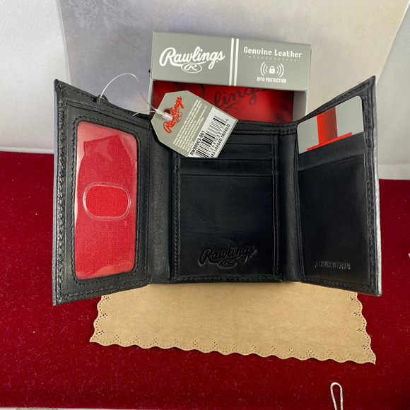 Rawlings Bases Loaded Tri-Fold Leather Wallet - Picture 2 of 4